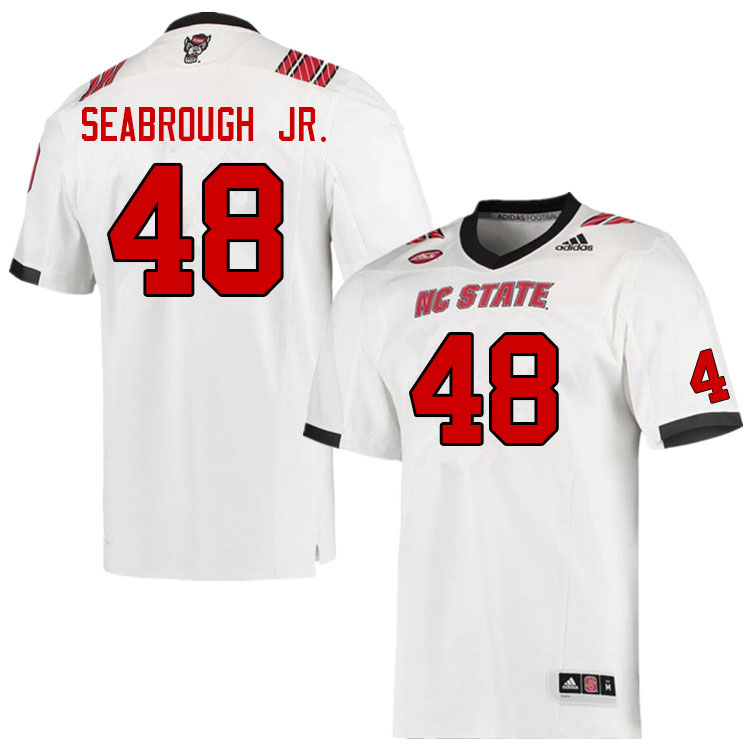 Men #48 Fred Seabrough Jr. NC State Wolfpack College Football Jerseys Sale-White